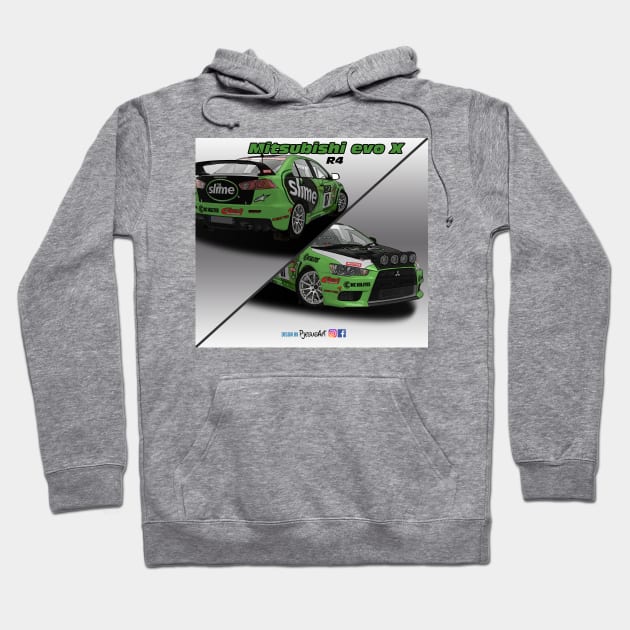 Mitsubishi evo X R4 Dirt 1 Hoodie by PjesusArt